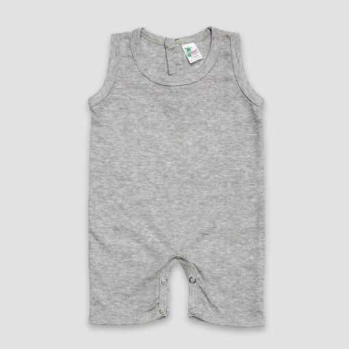 Baby Sleeveless Romper – Heather Gray - LG3926H - The Laughing Giraffe®