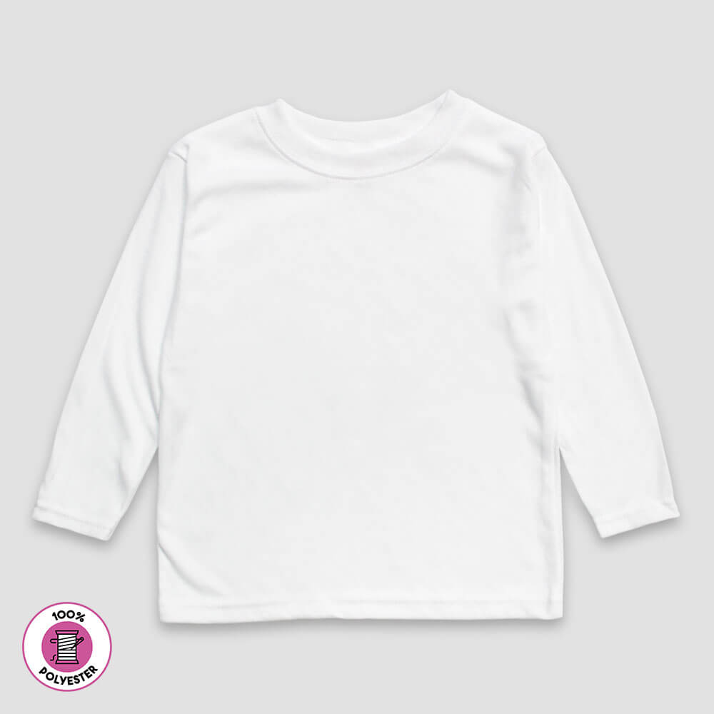 Toddler Fleece Crewneck Sweatshirts – White – 100% Polyester
