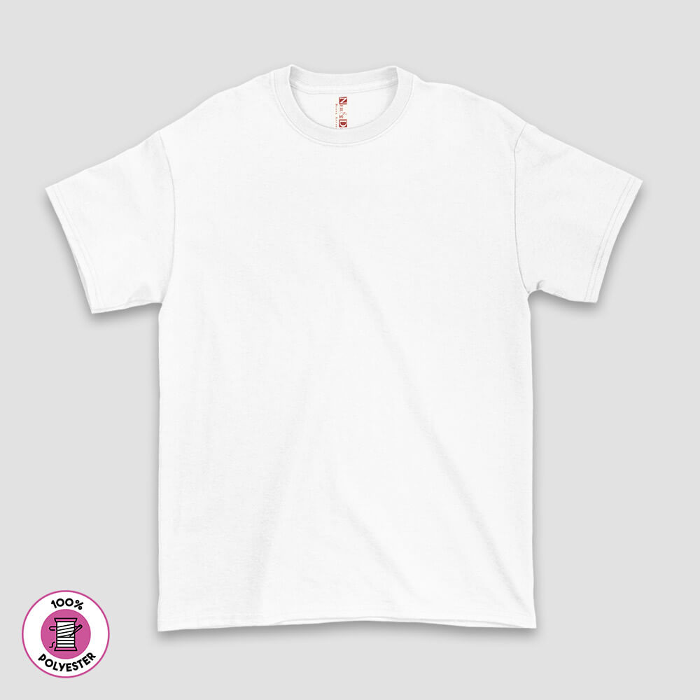 Men's White Long Sleeve Blank T-Shirts - 100% Polyester