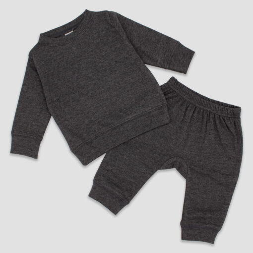 Wholesale Blank Baby Sweatsuit - LG3699 - Black Heather