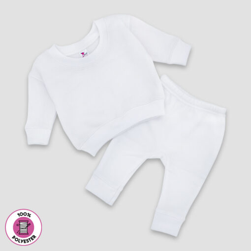 Baby Sweatsuit Fleece - 100% Polyester - LGS5699W - KIDSBLANKS BY ZOE