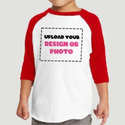 Custom Toddler Raglan Tees - Custom Printed T-Shirts - KidsBlanks