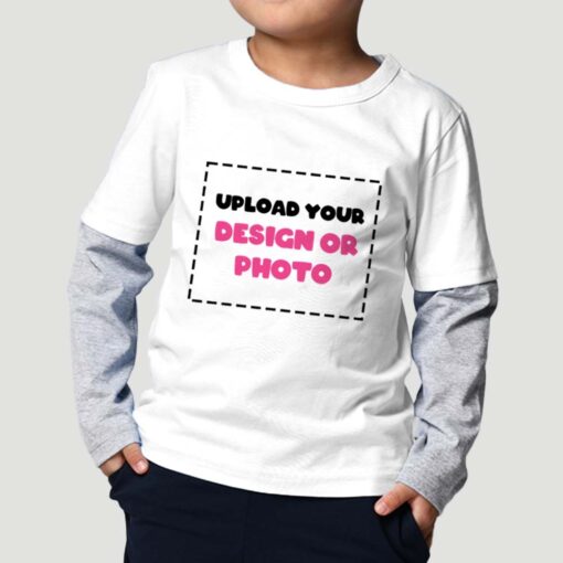 Custom Toddler Long Sleeve Shirts - Twofer T-Shirt - KidsBlanks