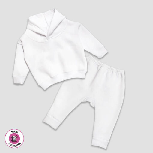 Wholesale Blank Baby Pants and Hoodie Set - 100% Polyester Fleece - LGS5689